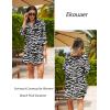 Ekouaer Beach Cover Ups for Women Bikini Swimsuit Coverup Beach Dress Shirt(Black Geometry)