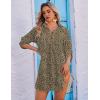 Ekouaer Beach Cover Ups for Women Bikini Swimsuit Coverup Beach Dress Shirt(Black Leopard)