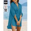 Ekouaer Beach Cover Ups for Women Bikini Swimsuit Coverup Beach Dress Shirt(Blue)