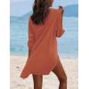Ekouaer Beach Cover Ups for Women Bikini Swimsuit Coverup Beach Dress Shirt(Caramel)