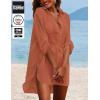 Ekouaer Beach Cover Ups for Women Bikini Swimsuit Coverup Beach Dress Shirt(Caramel)