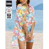 Ekouaer Beach Cover Ups for Women Bikini Swimsuit Coverup Beach Dress Shirt(Colorful Leaf)