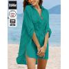 Ekouaer Beach Cover Ups for Women Bikini Swimsuit Coverup Beach Dress Shirt(Dark Cyan)