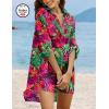 Ekouaer Beach Cover Ups for Women Bikini Swimsuit Coverup Beach Dress Shirt(Dh690-tropical Print)
