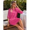 Ekouaer Beach Cover Ups for Women Bikini Swimsuit Coverup Beach Dress Shirt(Hot Pink)