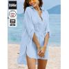 Ekouaer Beach Cover Ups for Women Bikini Swimsuit Coverup Beach Dress Shirt(Sky Blue)