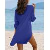 Ekouaer Beach Cover Ups for Women Bikini Swimsuit Coverup Beach Dress Shirt(Snorkel Blue)