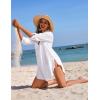 Ekouaer Beach Cover Ups for Women Bikini Swimsuit Coverup Beach Dress Shirt(White)