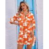 Ekouaer Beach Cover Ups for Women Bikini Swimsuit Coverup Beach Dress Shirt(White Flower)