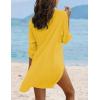 Ekouaer Beach Cover Ups for Women Bikini Swimsuit Coverup Beach Dress Shirt(Yellow)