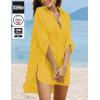 Ekouaer Beach Cover Ups for Women Bikini Swimsuit Coverup Beach Dress Shirt(Yellow)