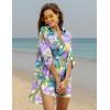 Ekouaer Beach Cover Ups for Women Bikini Swimsuit Coverup Beach Dress Shirt(Zw528-tropical Print)
