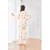 Ekouaer Maternity Pajama Set Button Down Nursing Pajamas Long Sleeve Breastfeeding Loungewear with Adjustable Pants(Apricot Cherry Teddy)