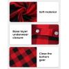 Ekouaer Men’s One Piece Pajama Thermal Full Button Union Suit Long Sleeve Onesie with Button Flap S-XXL(Red/Black Plaid)