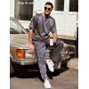 Ekouaer Mens Silk Satin Pajama Set Short Sleeve Sleepwear Silky Loungewear with Long Pants(Clover)