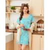 Ekouaer Nightgowns for Women Short Sleeve Sleep Shirts V Neck Nightshirts Soft Sleepshirt Caual T Shirt Sleepdress(Blue Butterfly)