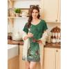 Ekouaer Nightgowns for Women Short Sleeve Sleep Shirts V Neck Nightshirts Soft Sleepshirt Caual T Shirt Sleepdress(Floral Green)