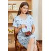 Ekouaer Nightgowns for Women Short Sleeve Sleep Shirts V Neck Nightshirts Soft Sleepshirt Caual T Shirt Sleepdress(Moon Star)