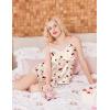Ekouaer Satin Pajama Set for Women 2 Piece Silky Lingerie Sleepwear Lace Camisole Pj Shorts Set Soft Nightwear S-XXL(Cherry)