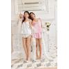 Ekouaer Satin Pajama Set for Women 2 Piece Silky Lingerie Sleepwear Lace Camisole Pj Shorts Set Soft Nightwear S-XXL(Dusty Pink)