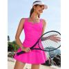 Ekouaer Swim Dress One Piece Bathing Suit Skirted Swimsuits for Women Ruched Retro Swimwear S-XXL(P-pink)
