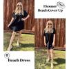 Ekouaer Swimsuit Cover Ups for Women Lace Crochet V-Neck Bikini Beach Coverups Dress for Swimwear Bathing Suit(00-black)