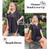 Ekouaer Swimsuit Cover Ups for Women Lace Crochet V-Neck Bikini Beach Coverups Dress for Swimwear Bathing Suit(00-black)