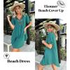 Ekouaer Swimsuit Cover Ups for Women Lace Crochet V-Neck Bikini Beach Coverups Dress for Swimwear Bathing Suit(00-deep Green)