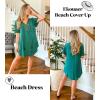 Ekouaer Swimsuit Cover Ups for Women Lace Crochet V-Neck Bikini Beach Coverups Dress for Swimwear Bathing Suit(00-deep Green)