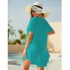 Ekouaer Swimsuit Cover Ups for Women Lace Crochet V-Neck Bikini Beach Coverups Dress for Swimwear Bathing Suit(00-green)