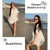 Ekouaer Swimsuit Cover Ups for Women Lace Crochet V-Neck Bikini Beach Coverups Dress for Swimwear Bathing Suit(00-white)
