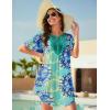 Ekouaer Swimsuit Cover Ups for Women Lace Crochet V-Neck Bikini Beach Coverups Dress for Swimwear Bathing Suit(02-yellow Tie Dye)