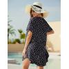 Ekouaer Swimsuit Cover Ups for Women Lace Crochet V-Neck Bikini Beach Coverups Dress for Swimwear Bathing Suit(B-black Polka Dots)