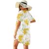 Ekouaer Swimsuit Cover Ups for Women Lace Crochet V-Neck Bikini Beach Coverups Dress for Swimwear Bathing Suit(Brigitte Floral)