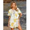 Ekouaer Swimsuit Cover Ups for Women Lace Crochet V-Neck Bikini Beach Coverups Dress for Swimwear Bathing Suit(Brigitte Floral)