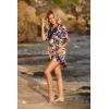 Ekouaer Swimsuit Cover Ups for Women Lace Crochet V-Neck Bikini Beach Coverups Dress for Swimwear Bathing Suit(Love Swirl Print)