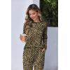 Ekouaer Women Pajama Sets 2 Piece Long Sleeves and Joggers Sleepwear Set Soft Pjs Lounge Set with Pockets(Leopard)