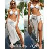Ekouaer Women Sarong Swimsuit Coverups Chiffon Long Bikini Wraps Sheer Beach Bathing Suit Cover Up(1-white)