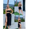 Ekouaer Women Sarong Swimsuit Coverups Chiffon Long Bikini Wraps Sheer Beach Bathing Suit Cover Up(4-swiss Dot – Black)
