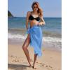Ekouaer Women Sarong Swimsuit Coverups Chiffon Long Bikini Wraps Sheer Beach Bathing Suit Cover Up(Azure)