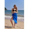 Ekouaer Women Sarong Swimsuit Coverups Chiffon Long Bikini Wraps Sheer Beach Bathing Suit Cover Up(Blue)