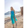 Ekouaer Women Sarong Swimsuit Coverups Chiffon Long Bikini Wraps Sheer Beach Bathing Suit Cover Up(Blue-green)
