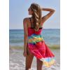 Ekouaer Women Sarong Swimsuit Coverups Chiffon Long Bikini Wraps Sheer Beach Bathing Suit Cover Up(Colorful Rainbow)