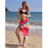 Ekouaer Women Sarong Swimsuit Coverups Chiffon Long Bikini Wraps Sheer Beach Bathing Suit Cover Up(Colorful Rainbow)