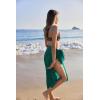Ekouaer Women Sarong Swimsuit Coverups Chiffon Long Bikini Wraps Sheer Beach Bathing Suit Cover Up(Dark Green)