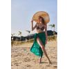 Ekouaer Women Sarong Swimsuit Coverups Chiffon Long Bikini Wraps Sheer Beach Bathing Suit Cover Up(Dark Green)