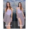 Ekouaer Women Sarong Swimsuit Coverups Chiffon Long Bikini Wraps Sheer Beach Bathing Suit Cover Up(Dark Khaki)