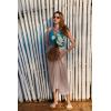Ekouaer Women Sarong Swimsuit Coverups Chiffon Long Bikini Wraps Sheer Beach Bathing Suit Cover Up(Dark Khaki)