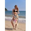 Ekouaer Women Sarong Swimsuit Coverups Chiffon Long Bikini Wraps Sheer Beach Bathing Suit Cover Up(Ethnic Style Pink)