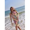 Ekouaer Women Sarong Swimsuit Coverups Chiffon Long Bikini Wraps Sheer Beach Bathing Suit Cover Up(Ethnic Style Pink)